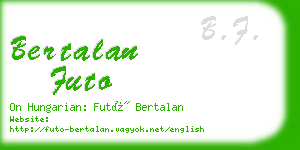 bertalan futo business card